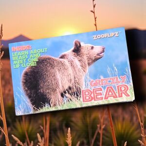 2007 Zooflipz Grizzly Bear Flip Book Animated Wildlife Book USA Bears Camping